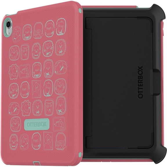 OtterBox iPad (A16) & iPad 10th Gen (Only) - Defender Series Case - Pawfect Parade (Pink) - Multi-Layer Protection - Four Position Stand - Built-in Screen Protector, Port Covers, Apple Pencil Storage
