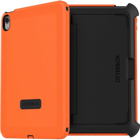 OtterBox iPad (A16) & iPad 10th Gen (Only) Defender Series Case - High Visibility (Orange) - Multi-Layer Protection, Four Position Stand, Built-in Screen Protector, Port Covers, Apple Pencil Storage