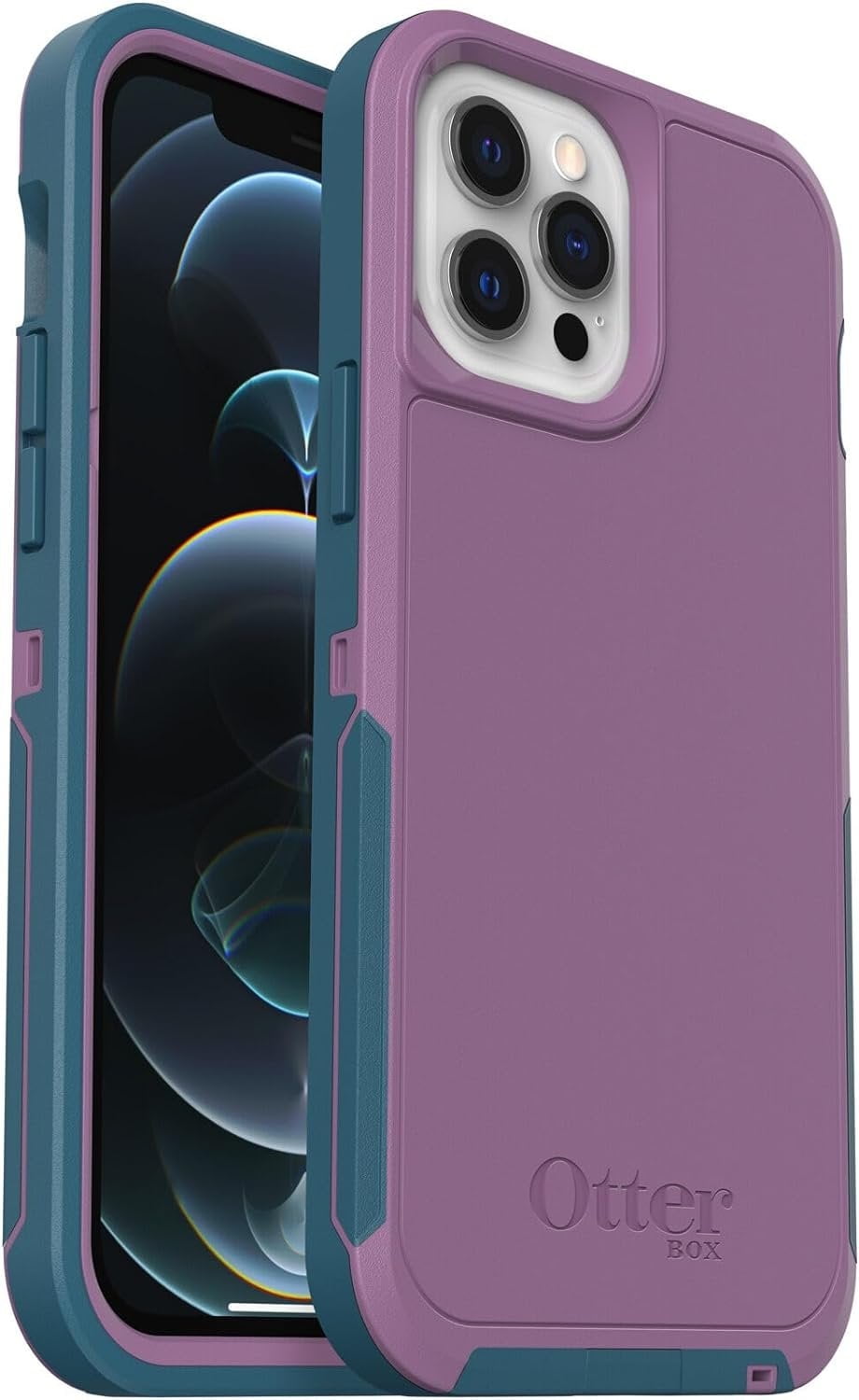 OtterBox iPhone 12 & 12 Pro Only - Defender Series XT Case - Lavender Bliss - Screenless - Rugged - Snaps to MagSafe - Lanyard Attachment - Microbial Defense Protection - Non-Retail Packaging
