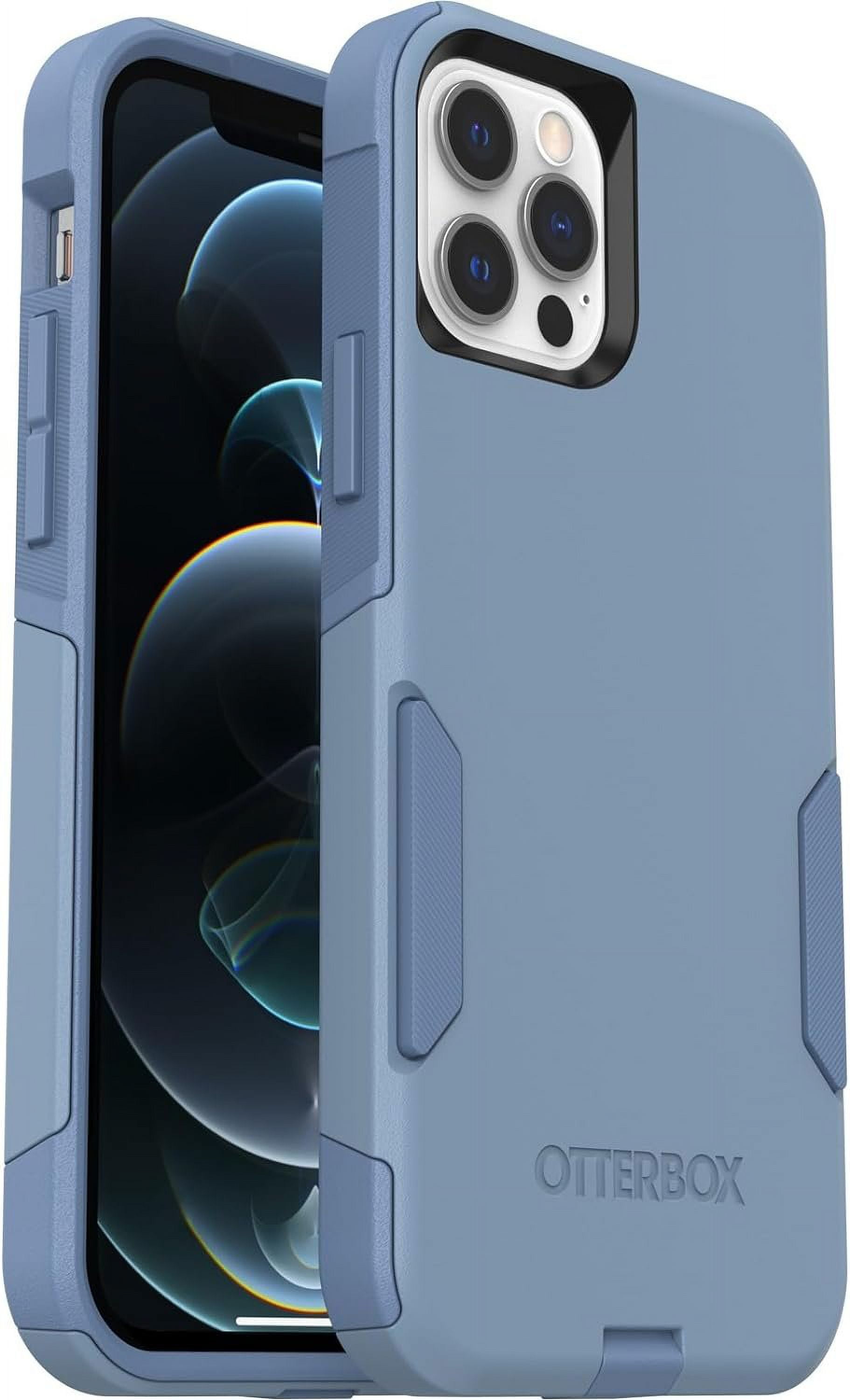 OtterBox iPhone 12 & iPhone 12 Pro Only - Commuter Series Case - Crisp Denim Blue - Slim & Tough - Pocket-Friendly - with Port Protection - Non-Retail Packaging