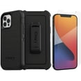 thumbnail image 1 of OtterBox Defender Holster Cell Phone Case with Holster Clip for Apple iPhone 12, Black, 1 of 6