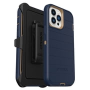 OtterBox iPhone 13 Pro Max & iPhone 12 Pro Max Only - Defender Series Pro Case - Blue Suede Shoes - Holster Clip Included - Screenless Edition - Non-Retail Packaging