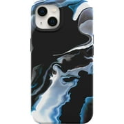OtterBox iPhone 13 Soft Touch Flexible Fashion case - Mercury (Blue/Black), Ultra Slim, Colorful Graphic, Snaps to Magsafe, Raised Edges