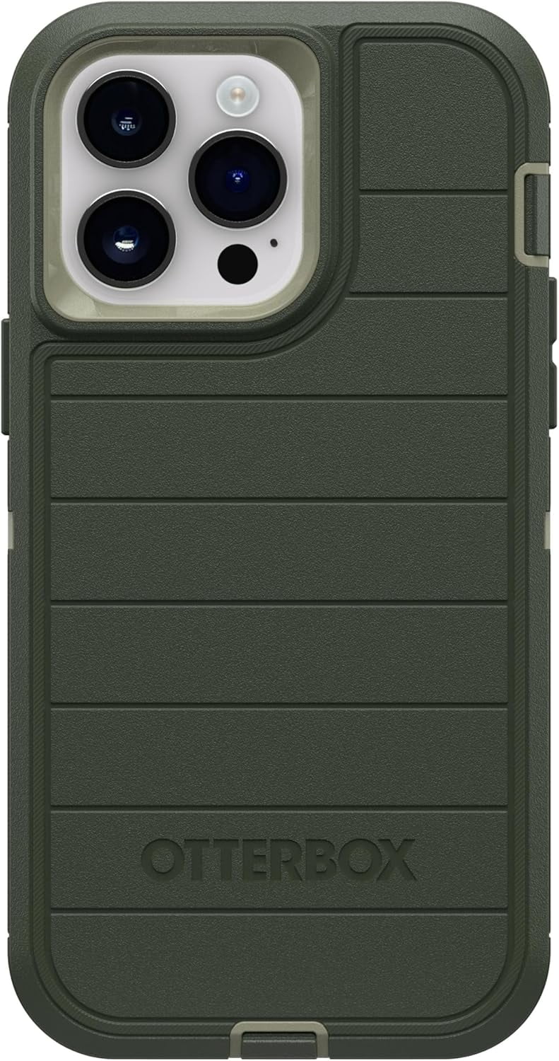 OtterBox iPhone 14 Pro Max (Only) - Defender Series Pro Screenless Edition Case - Lichen the Trek (Green) - Case Only - Non-Retail Packaging