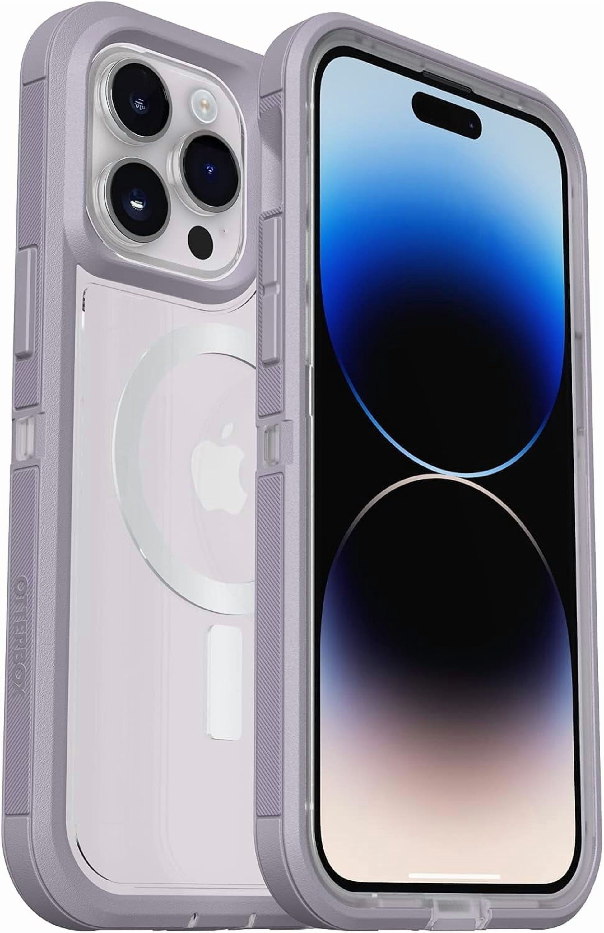 OtterBox iPhone 14 Pro (Only) - Defender Series XT Case - Lavender Sky (Purple/Clear) - Screenless - Rugged - Snaps to MagSafe - Lanyard Attachment - Non-Retail Packaging