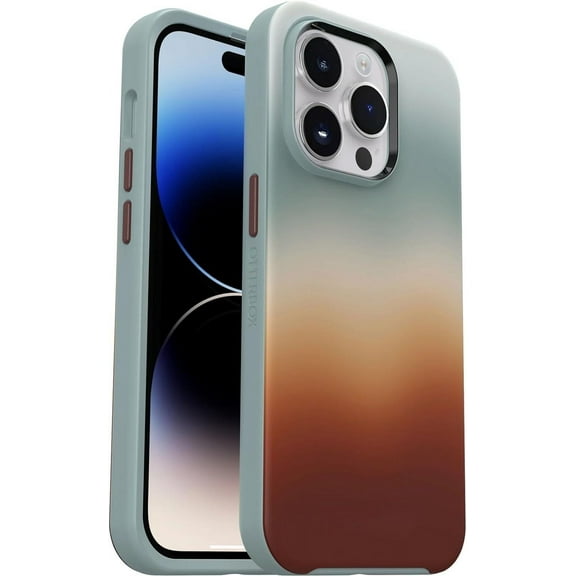 OtterBox iPhone 14 Pro Only - Symmetry Series+ Case - Arizona Sunrise Blue/Red - Ultra-Sleek - Snaps to MagSafe - Raised Edges Protect Camera & Screen - Non-Retail Packaging