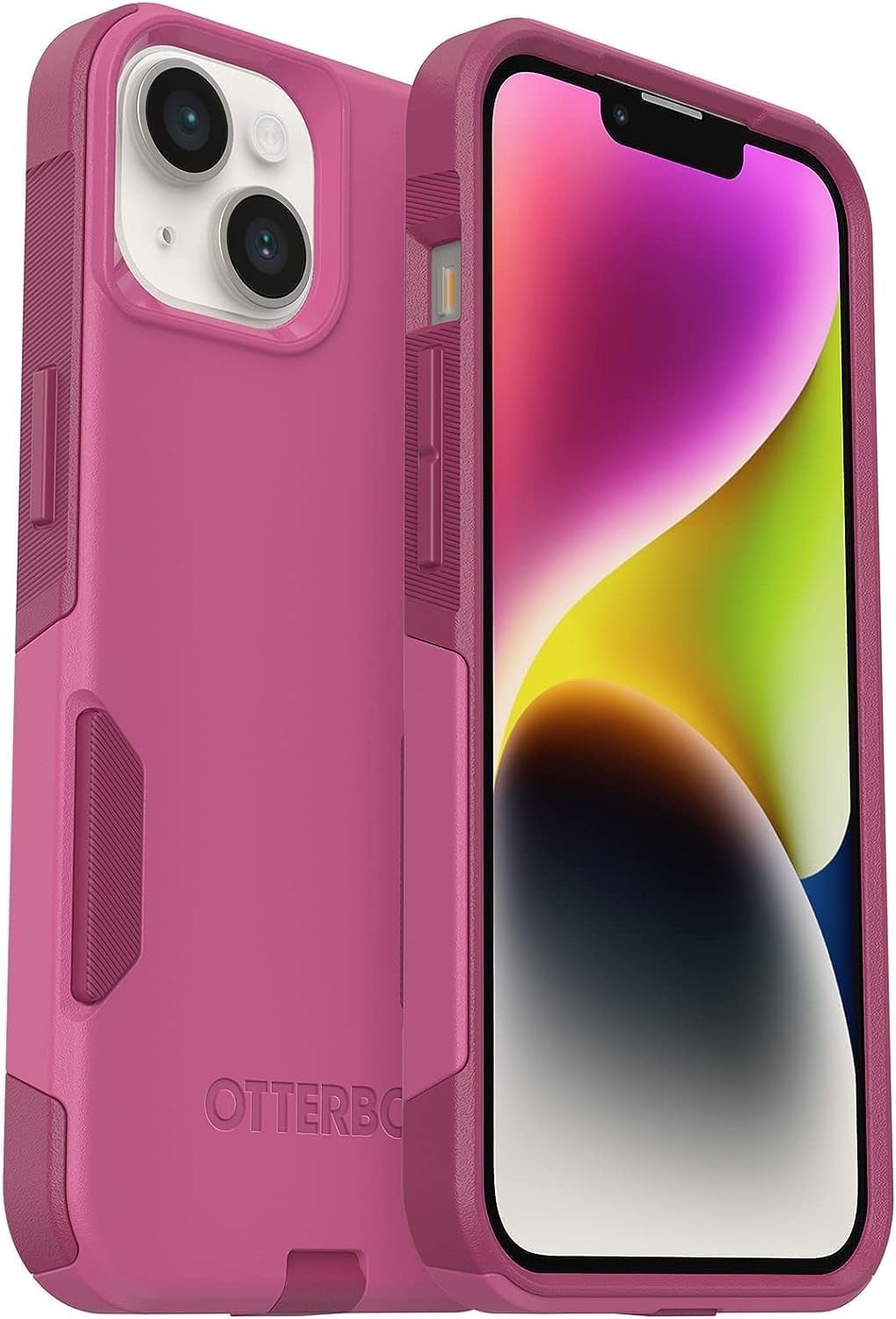 OtterBox iPhone 14 & iPhone 13 (Only) - Commuter Series Case - Into The Fuchsia (Pink) - Slim & Tough - Pocket-Friendly - with Port Protection - Non-Retail Packaging