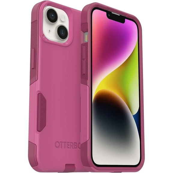 OtterBox iPhone 14 & iPhone 13 (Only) - Commuter Series Case - Into The Fuchsia (Pink) - Slim & Tough - Pocket-Friendly - with Port Protection - Non-Retail Packaging