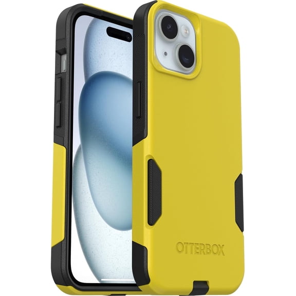 OtterBox iPhone 14 & iPhone 13 (Only) - Commuter Series Case - Night (Black/Yellow) - Slim & Tough - Pocket-Friendly - with Port Protection - Non-Retail Packaging