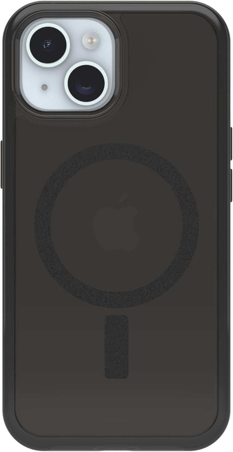 OtterBox iPhone 14 & iPhone 13 (Only) - Symmetry Clear Series+ Case - Translucent Black/Clear - Ultra-Sleek - Snaps to MagSafe - Raised Edges Protect Camera & Screen - Non-Retail Packaging