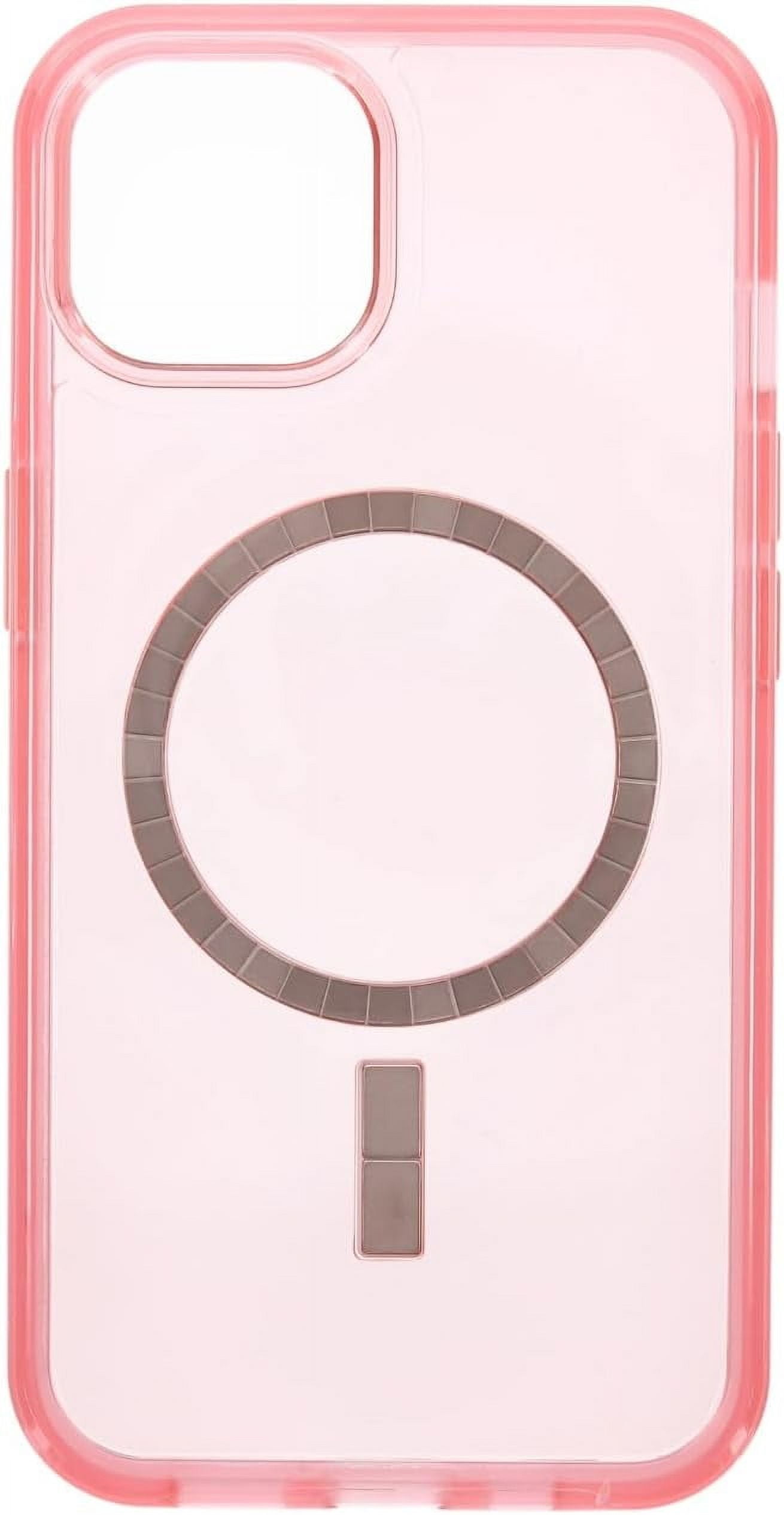 OtterBox iPhone 14 & iPhone 13 (Only) - Symmetry Clear Series+ Case - Translucent Clear/Rose - Ultra-Sleek - Snaps to MagSafe - Raised Edges Protect Camera & Screen - Non-Retail Packaging