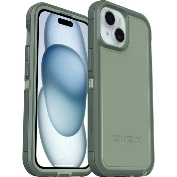 OtterBox iPhone 15, iPhone 14 & iPhone 13 Only - Defender Series XT Case - Emerald Isle Green - Screenless - Rugged - Lanyard Attachment - Microbial Defense Protection - Non-Retail Packaging