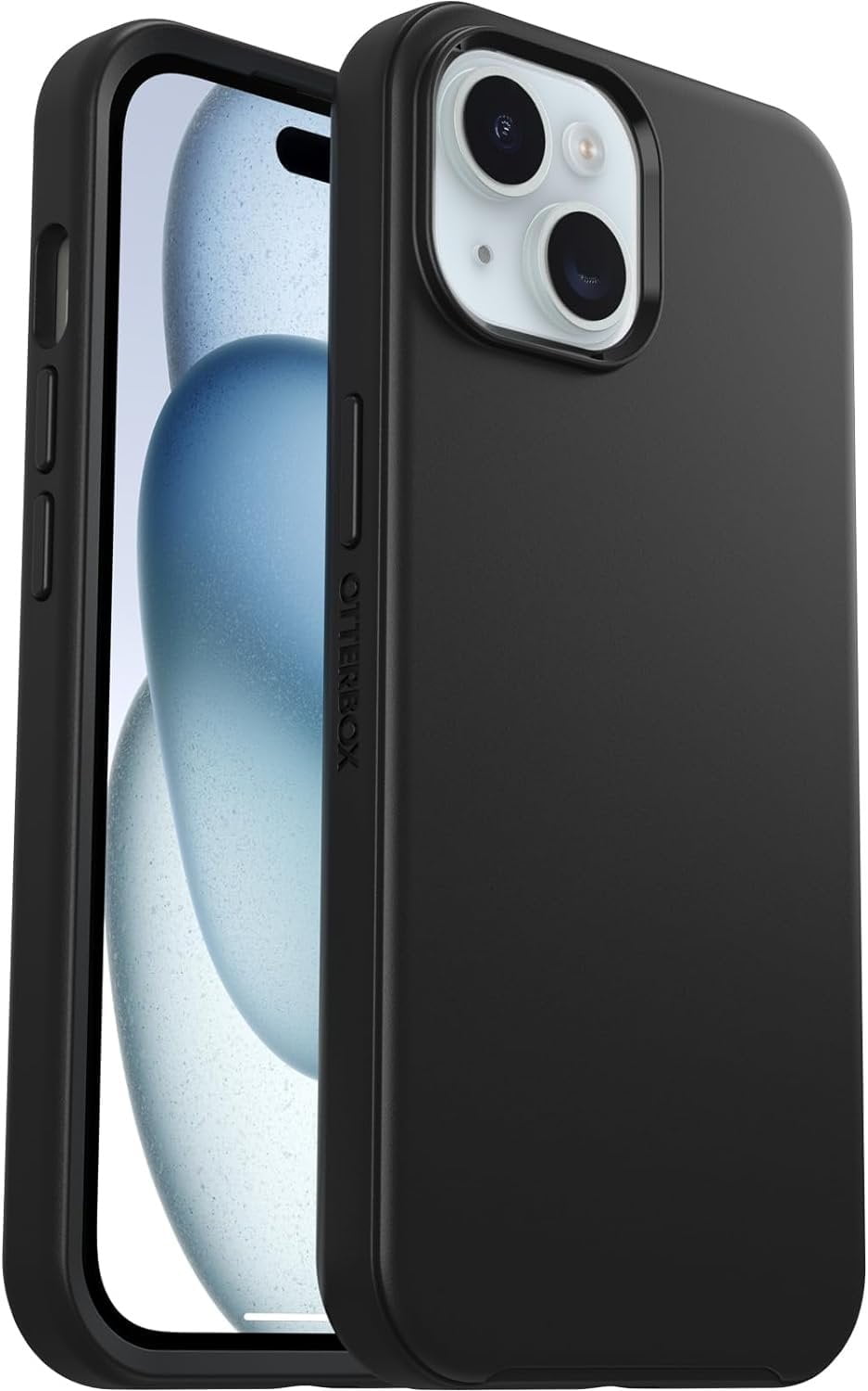 OtterBox iPhone 15, iPhone 14, & iPhone 13 Only - Symmetry Series Case - Black - Ultra-Sleek - Wireless Charging Compatible - Raised Edges Protect Camera & Screen