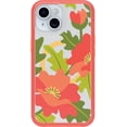 thumbnail image 1 of OtterBox iPhone 15, iPhone 14, and iPhone 13 Symmetry Series Clear Case - Quilted Poppies (Red), Snaps to MagSafe, Ultra-Sleek, Raised Edges Protect Camera & Screen, 1 of 10