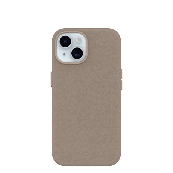 OtterBox iPhone 15 Case with Cactus Leather, MagSafe, 3X Drop Protection (Cottonwood)