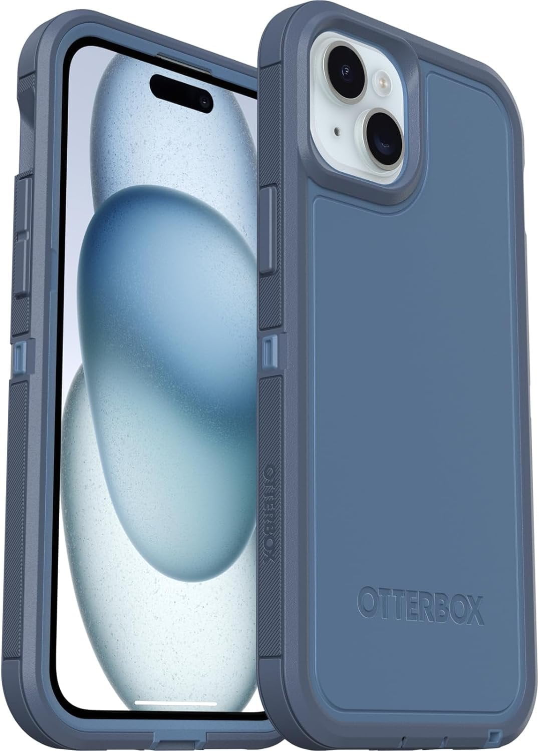 OtterBox iPhone 15 Plus & iPhone 14 Plus Only - Defender Series XT Case - Baby Blue Jeans Blue - Screenless - Rugged - Lanyard Attachment - Microbial Defense Protection - Non-Retail Packaging
