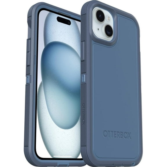 OtterBox iPhone 15 Plus & iPhone 14 Plus Only - Defender Series XT Case - Baby Blue Jeans Blue - Screenless - Rugged - Lanyard Attachment - Microbial Defense Protection - Non-Retail Packaging