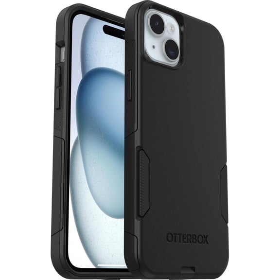OtterBox iPhone 15 Plus & iPhone 14 Plus Only - Commuter Series Case - Black - Slim & Tough - Pocket-Friendly - with Port Protection - Non-Retail Packaging