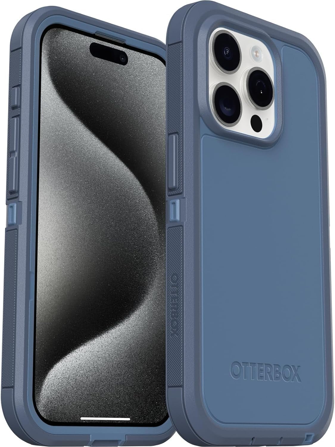 OtterBox Defender Series XT Case with MagSafe for iPhone 15 Pro, Baby Blue Jeans