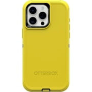 OtterBox iPhone 15 Pro Max (Only) - Defender Series Case - Night Reverse (Yellow & Black) - Case Only - Screenless - Rugged & Durable - with Port Protection - Non-Retail Packaging