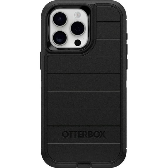 OtterBox iPhone 15 Pro Max (Only) - Defender Series Pro Case - Black - Case Only - Screenless - Rugged & Durable - with Port Protection