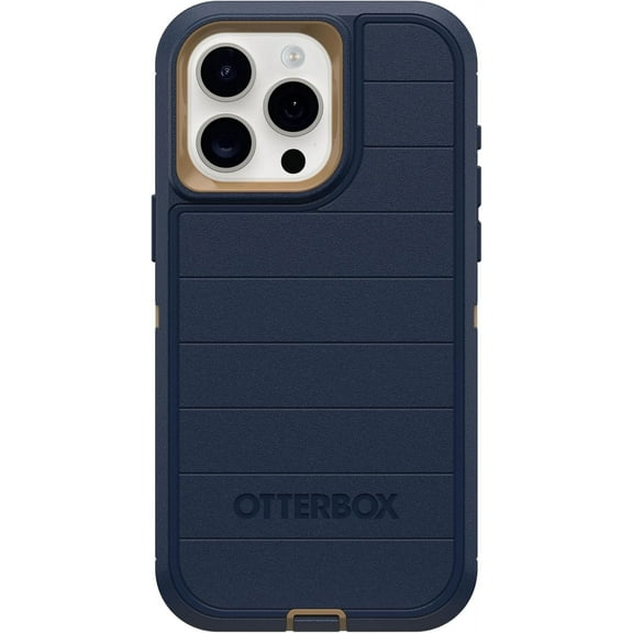 OtterBox iPhone 15 Pro Max (Only) - Defender Series Pro Case - Blue Suede Shoes - Case Only - Screenless - Rugged & Durable - with Port Protection