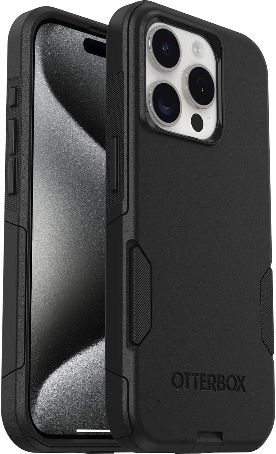 OtterBox iPhone 15 Pro Only - Commuter Series Case - Black - Slim & Tough - Pocket-Friendly - with Port Protection - Non-Retail Packaging