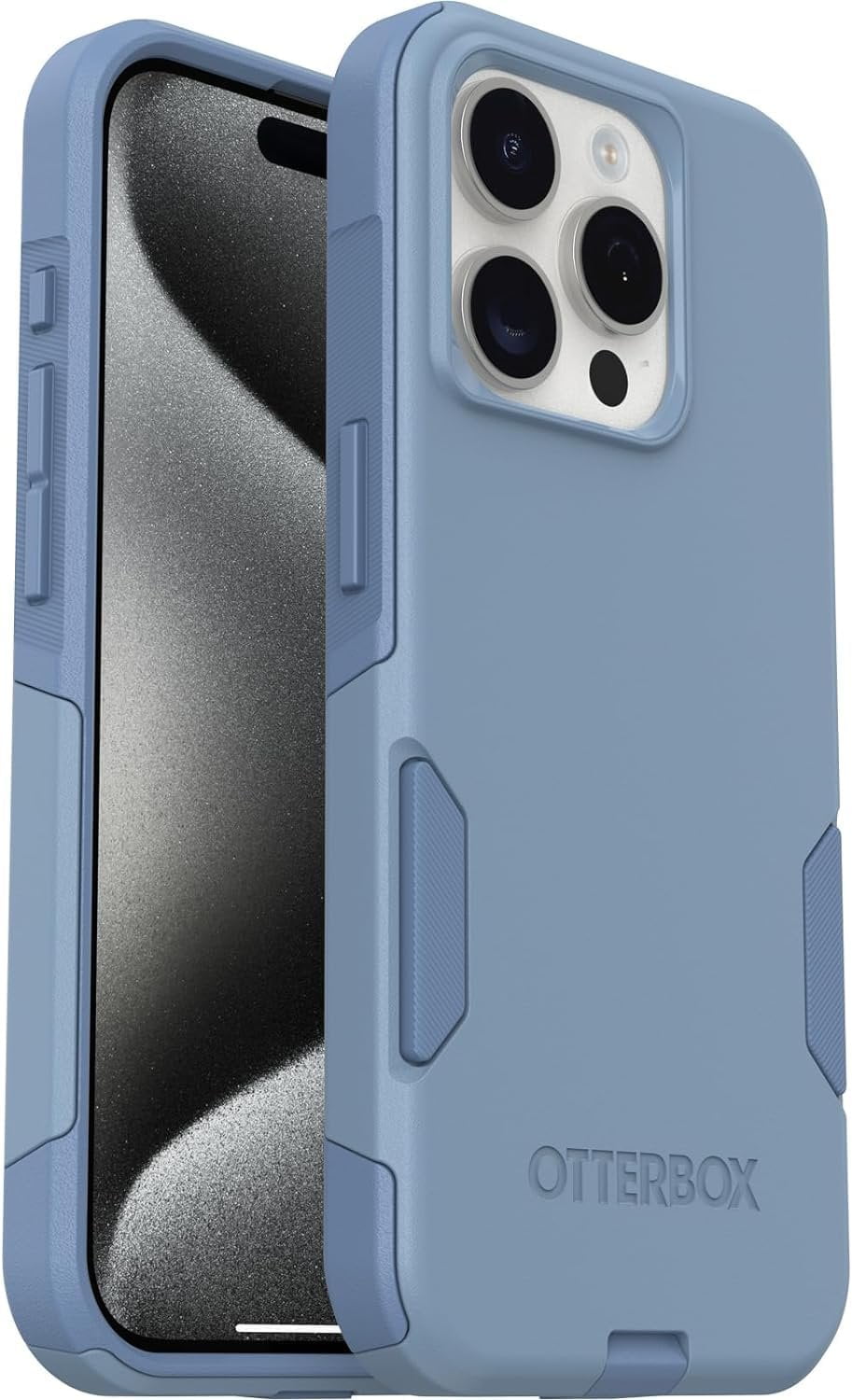 OtterBox Commuter Series Slim Cell Phone Case iPhone 15 Pro, Crisp Denim Blue