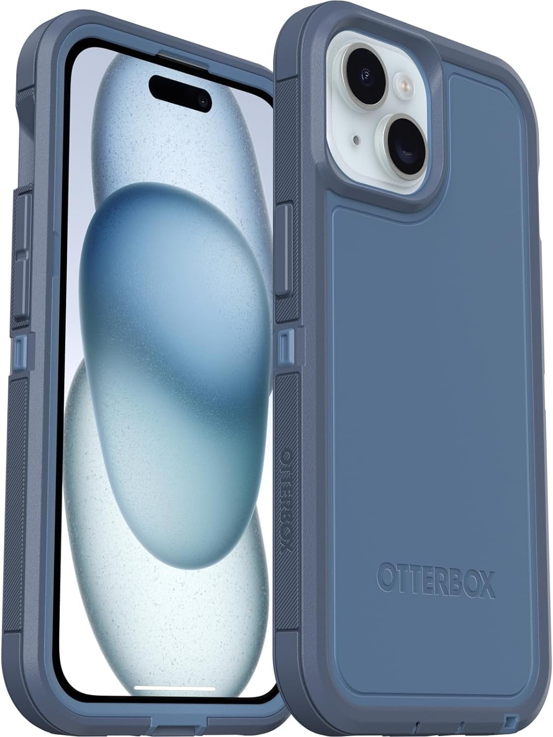 OtterBox iPhone 15, iPhone 14 & iPhone 13 Only - Defender Series XT Case - Baby Blue Jeans Blue - Screenless - Rugged - Lanyard Attachment - Microbial Defense Protection - Non-Retail Packaging