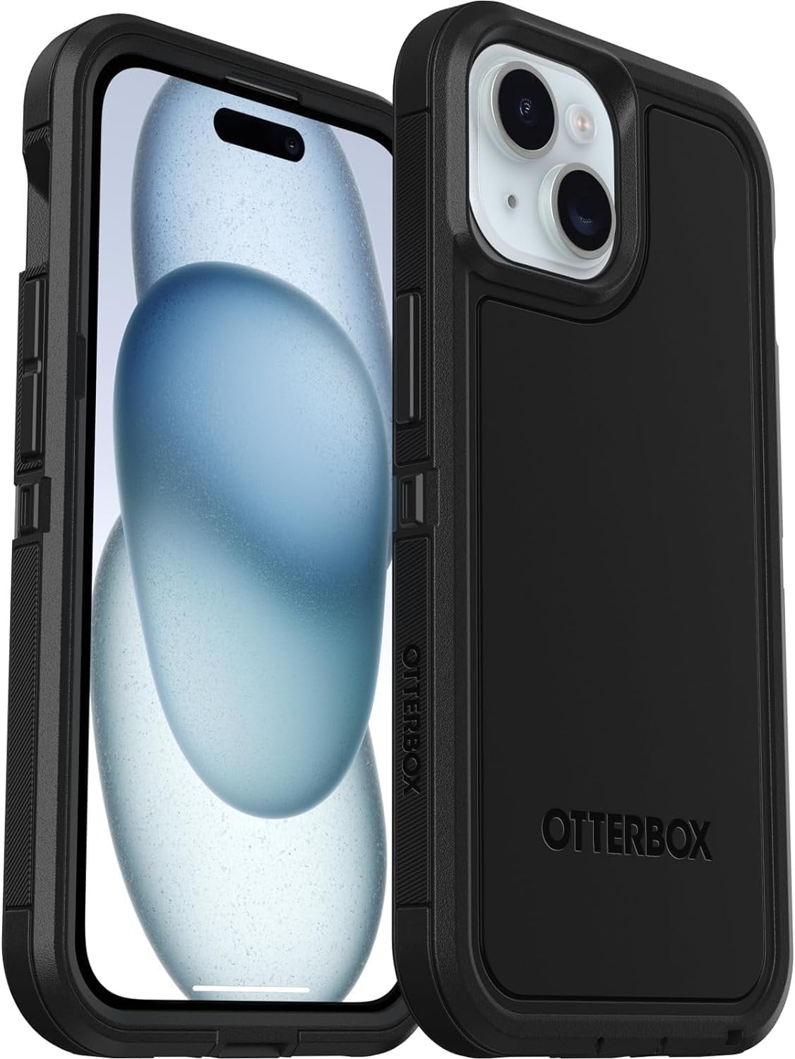 OtterBox iPhone 15, iPhone 14 & iPhone 13 Only - Defender Series XT Case - Black - Screenless - Rugged - Lanyard Attachment - Microbial Defense Protection - Non-Retail Packaging