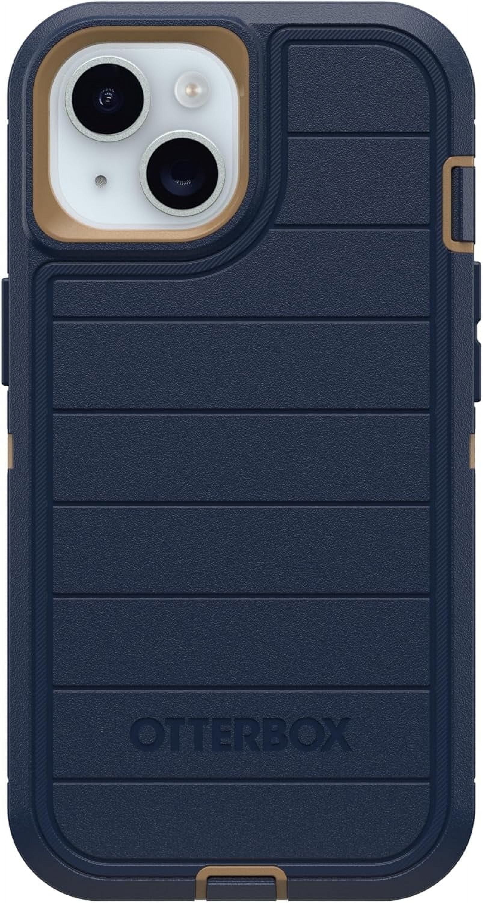 OtterBox iPhone 15, iPhone 14, & iPhone 13 (Only) - Defender Series Pro Case - Blue Suede Shoes - Case Only - Rugged & Durable - with Port Protection