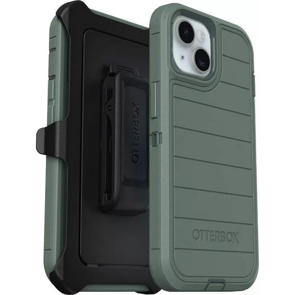 OtterBox iPhone 15, iPhone 14, & iPhone 13 (Only) Defender Series Pro Case - Forest Ranger (Green) - Screenless - Rugged & Durable - with Port Protection - Holster Clip Includes - Non-Retail Packagin