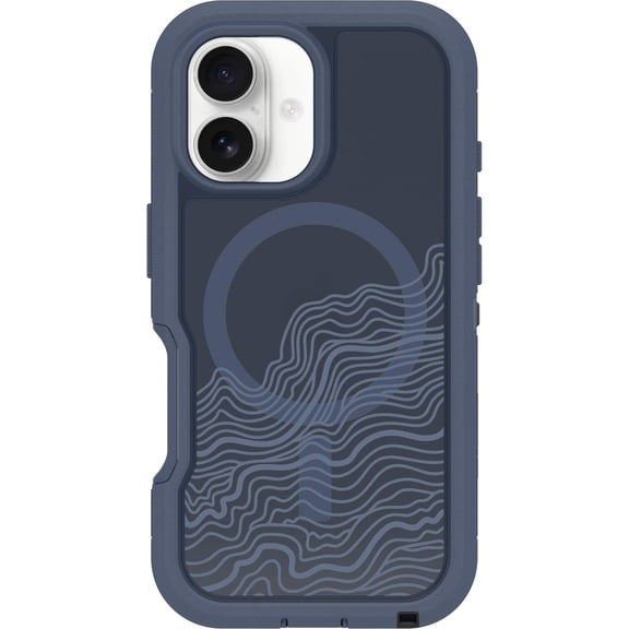 OtterBox iPhone 16 Phone Case Defender Series XT (Offgrid Blue) Military-Grade Drop Protection, MagSafe, Shockproof Protective Phone Cover, Slim Fit with Raised Bezel, Non-Retail Packaging