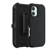 OtterBox iPhone 16 (Only) - Defender Series MagSafe Case - Black - Holster Clip Included - Built-in Magnets - Screenless - Rugged & Durable - with Port Protection - Non-Retail Packaging