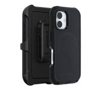 OtterBox iPhone 16 Only - Defender Series MagSafe Case - Black - Holster Clip Included - Built-in Magnets - Screenless - Rugged & Durable - with Port Protection - Non-Retail Packaging