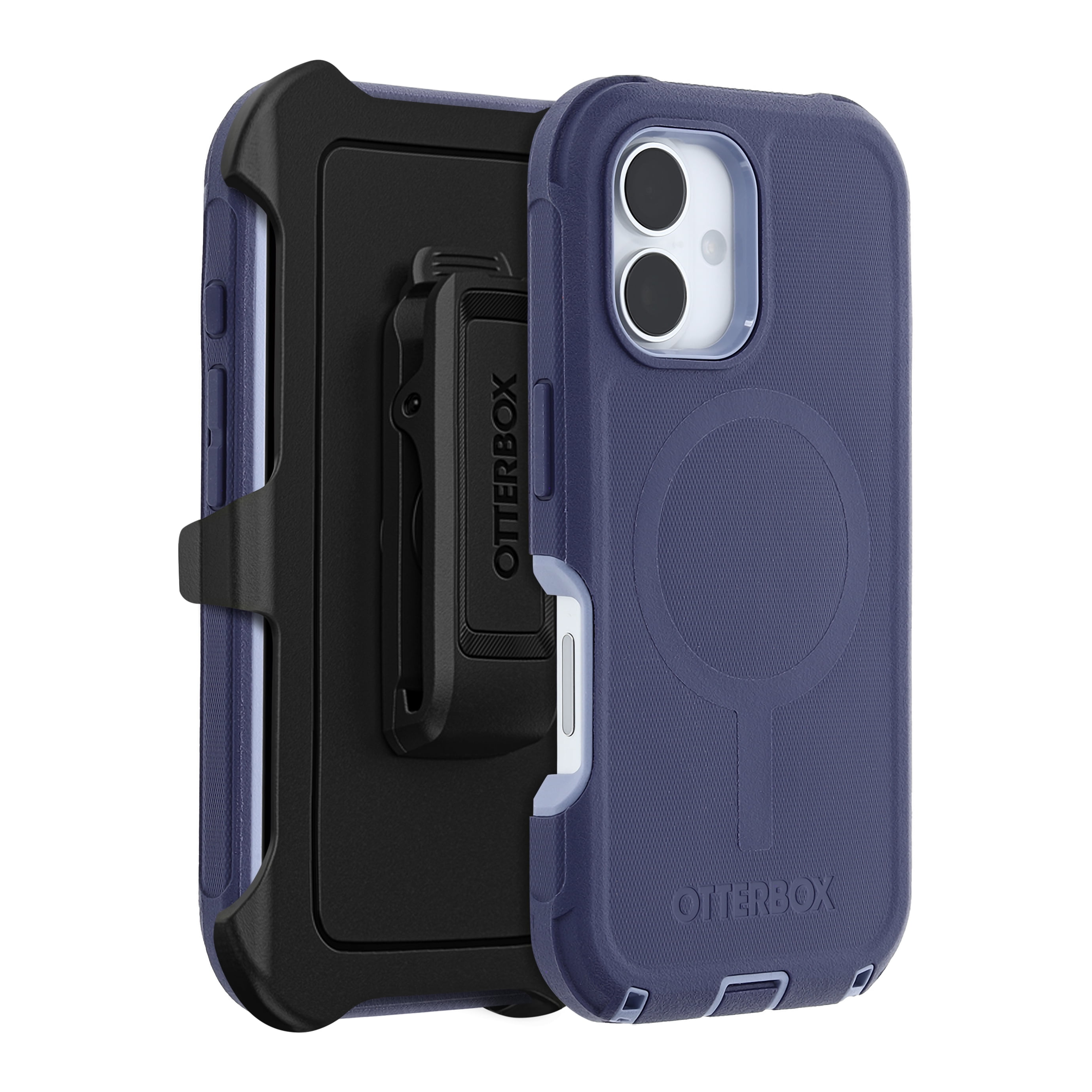 OtterBox iPhone 16 (Only) Defender Series MagSafe Case - Denver Dusk (Purple) - Holster Clip Included - Built-in Magnets - Screenless - Rugged & Durable - with Port Protection - Non-Retail Packaging