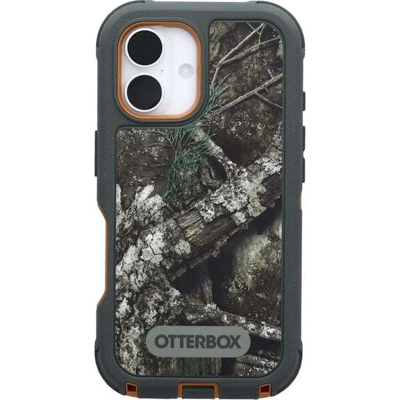 OtterBox iPhone 16 (Only) - Defender Series MagSafe Case - Realtree APX (Camo) - Case Only - Built-in Magnets - Screenless - Rugged & Durable - with Port Protection - Non-Retail Packaging