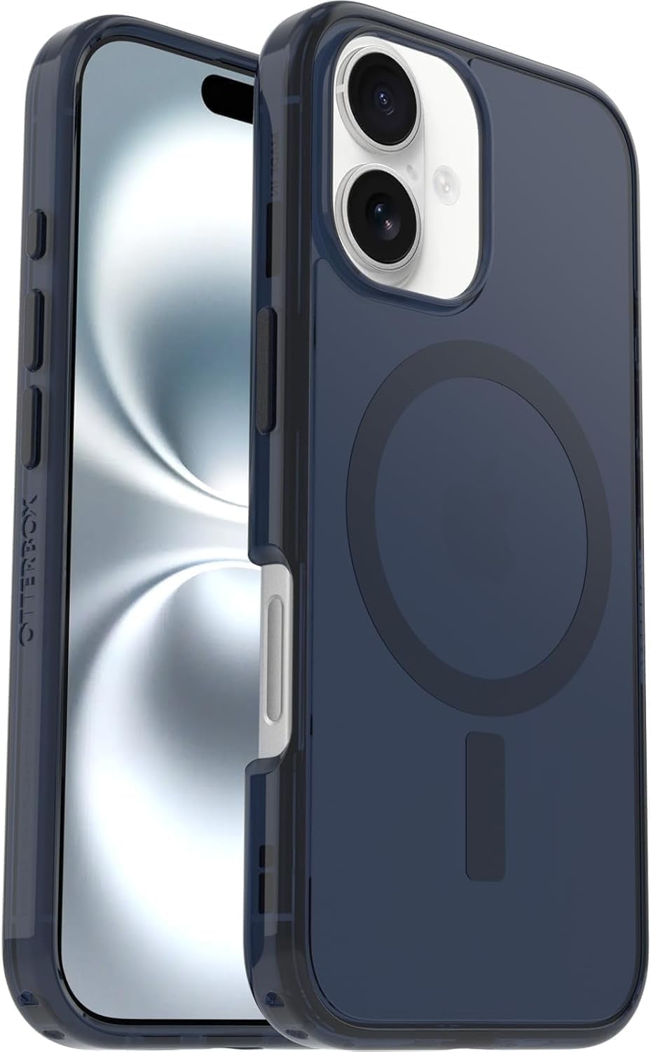 OtterBox iPhone 16 (Only) - Symmetry Series Clear+ Case - Baby Blue Jeans (Blue) - Snaps to MagSafe - Ultra-Sleek - Raised Edges Protect Camera & Screen - Non-Retail Packaging