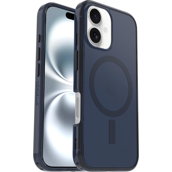 OtterBox iPhone 16 (Only) - Symmetry Series Clear+ Case - Baby Blue Jeans (Blue) - Snaps to MagSafe - Ultra-Sleek - Raised Edges Protect Camera & Screen - Non-Retail Packaging