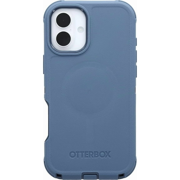 OtterBox iPhone 16 Plus (Only) - Defender Series MagSafe Case - Baby Blue Jeans (Blue) - Case Only - Built-in Magnets - Screenless - Rugged & Durable - with Port Protection - Non-Retail Packaging