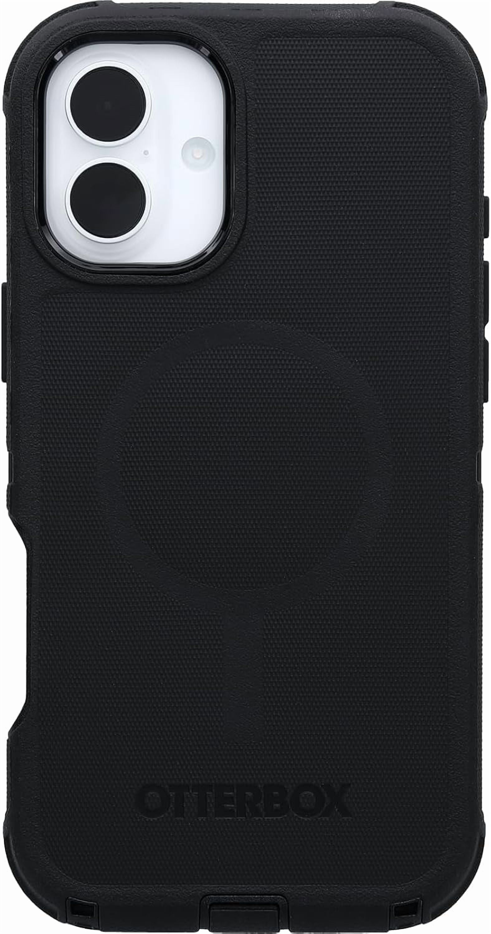 OtterBox iPhone 16 Plus (Only) - Defender Series MagSafe Case - Black - Case Only - Built-in Magnets - Screenless - Rugged & Durable - with Port Protection - Non-Retail Packaging