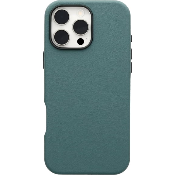 OtterBox iPhone 16 Pro Max Case – Premium Cactus Leather – Built-In MagSafe Magnets – Metal Buttons – Ultra-Slim – Raised Camera & Screen Protection – Sagebrush (Green)