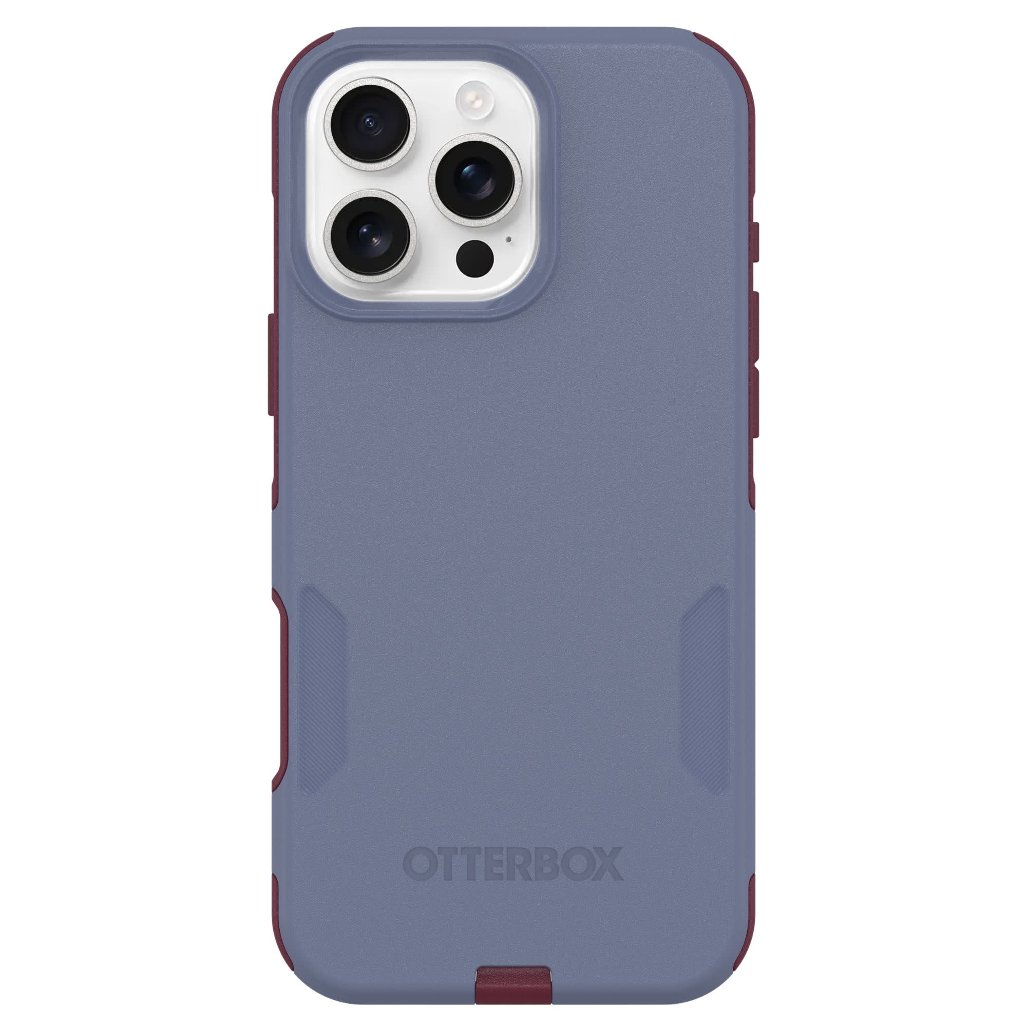 OtterBox iPhone 16 Pro Max (Only) – Commuter Series Case – Built-In MagSafe – Thin, Dual-Layer, Pocket-Friendly, Port Cover – Berry Seriously (Purple/Pink)