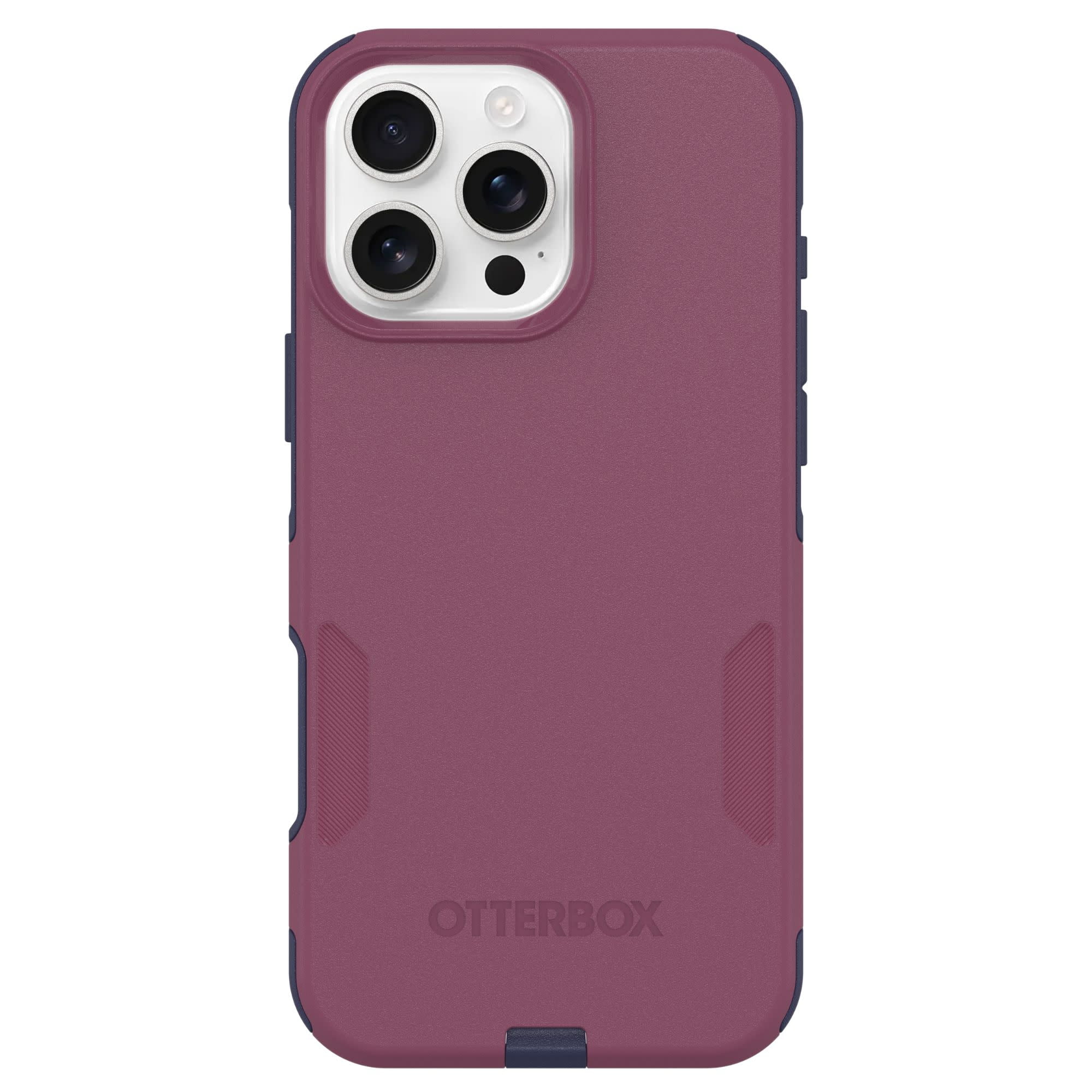 OtterBox iPhone 16 Pro Max (Only) – Commuter Series Case – Built-In MagSafe – Thin, Dual-Layer, Pocket-Friendly, Port Cover – Berry Smooth (Pink/Purple)
