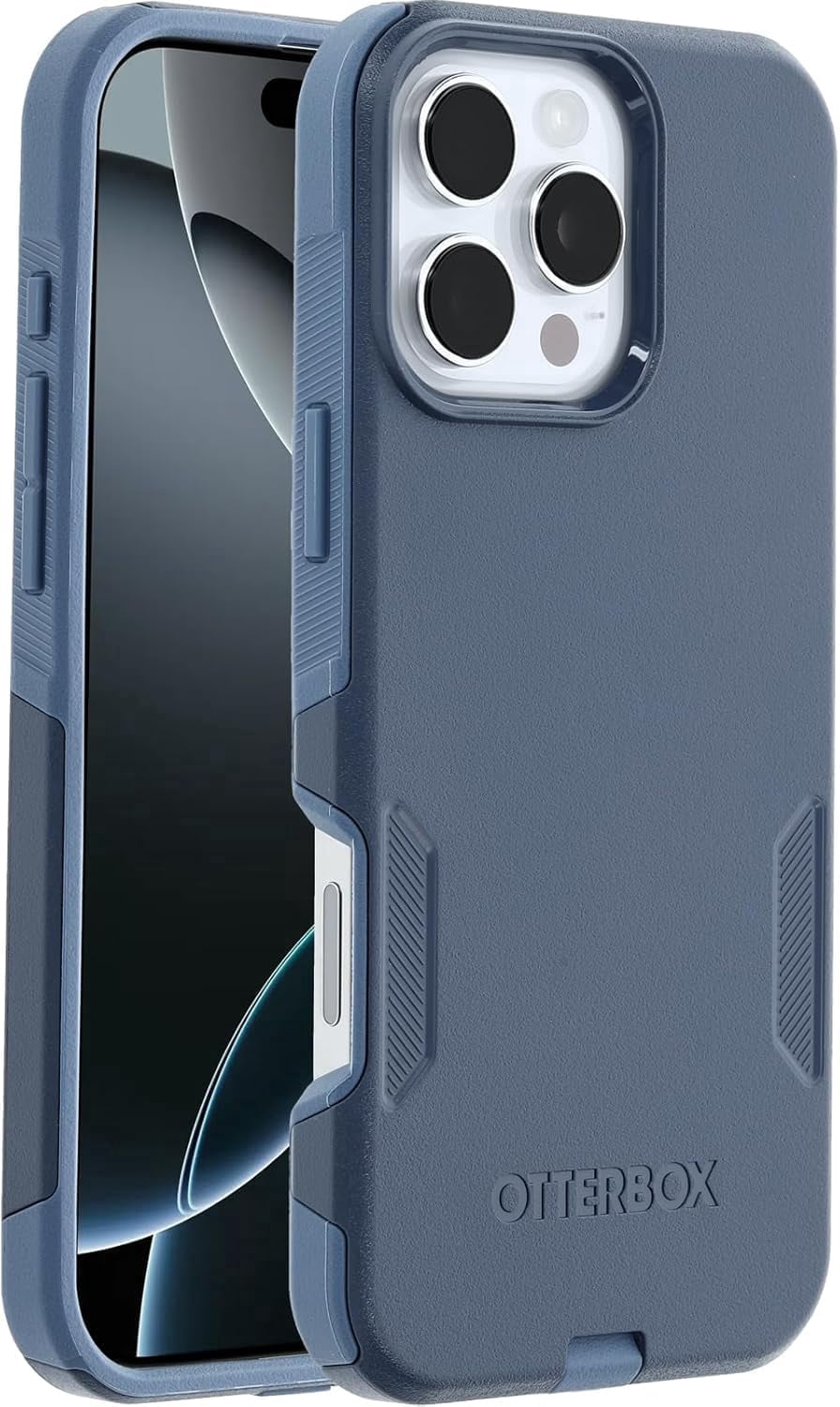 OtterBox iPhone 16 Pro Max (Only) - Commuter Series MagSafe Case - Baby Blue Jeans (Blue) - Built-in Magnets - Slim & Tough - Pocket-Friendly - with Port Protection - Non-Retail Packaging