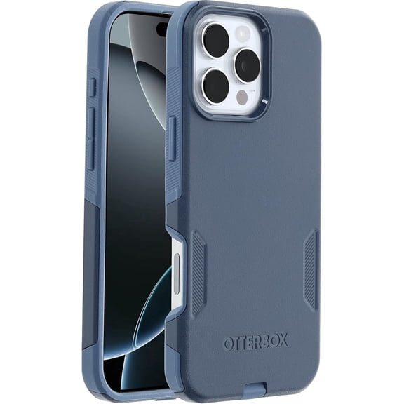 OtterBox iPhone 16 Pro Max (Only) - Commuter Series MagSafe Case - Baby Blue Jeans (Blue) - Built-in Magnets - Slim & Tough - Pocket-Friendly - with Port Protection - Non-Retail Packaging