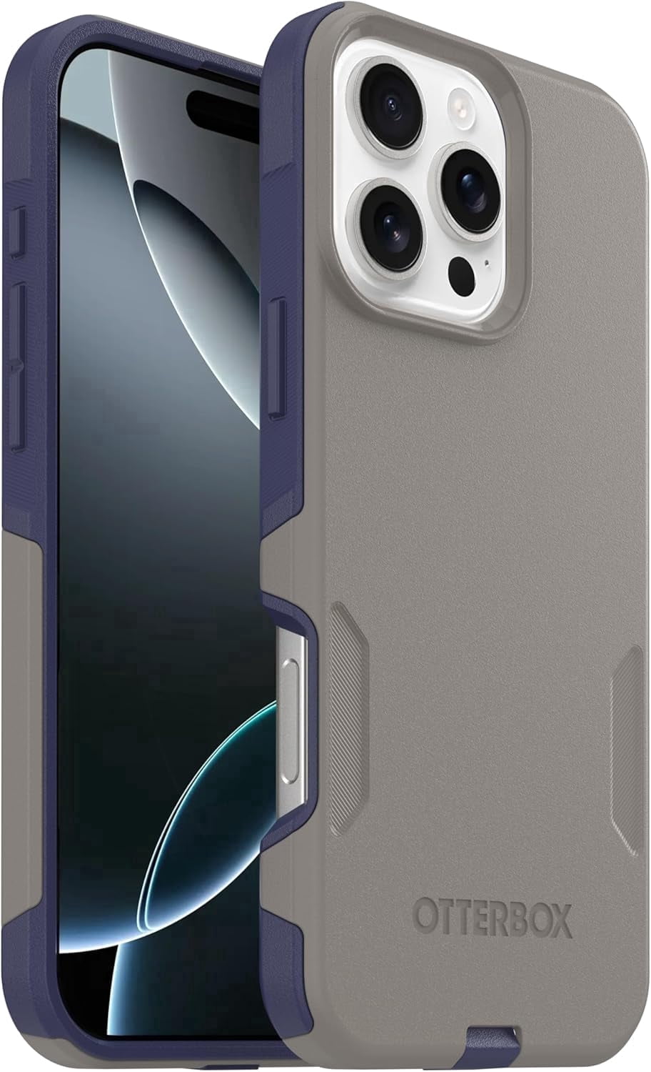 OtterBox iPhone 16 Pro Max (Only) - Commuter Series MagSafe Case - Fogbound Blue (Grey & Blue) - Built-in Magnets - Slim & Tough - Pocket-Friendly - with Port Protection