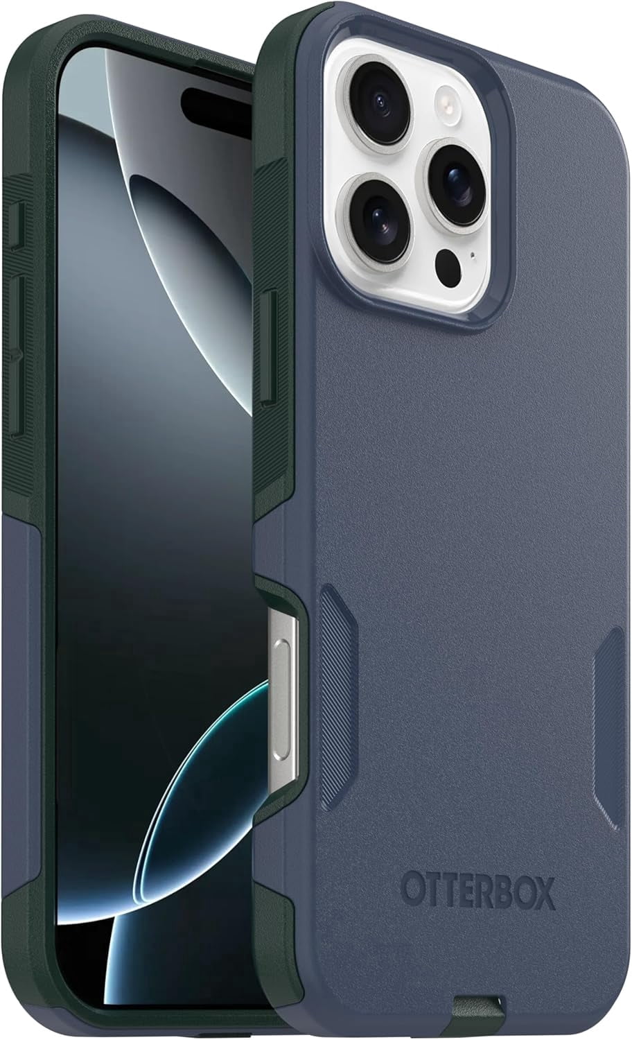 OtterBox iPhone 16 Pro Max (Only) - Commuter Series MagSafe Case - Indigo Marsh (Blue & Green) - Built-in Magnets - Slim & Tough - Pocket-Friendly - with Port Protection
