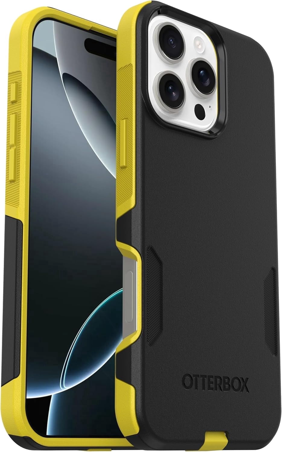 OtterBox iPhone 16 Pro Max (Only) - Commuter Series MagSafe Case - Night (Black & Yellow) - Built-in Magnets - Slim & Tough - Pocket-Friendly - with Port Protection - Non-Retail Packaging