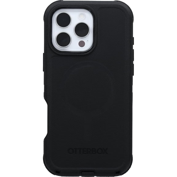 OtterBox iPhone 16 Pro Max (Only) - Defender Series MagSafe Case - Black - Case Only - Built-in Magnets - Screenless - Rugged & Durable - with Port Protection - Non-Retail Packaging